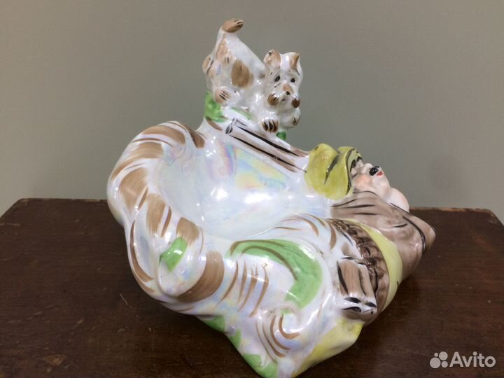 Пепельница охотник с собакой на привале Киев СССР