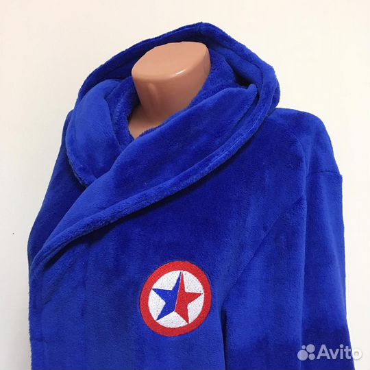 Плюшевый халат с именной вышивкой на заказ