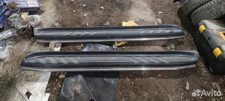 Подножки пороги на Тойота Ленд круизер Прадо 120