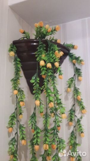 Кашпо керамическое. Высота - 24,5 см. ширина - 16