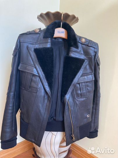 Balmain кожаная куртка