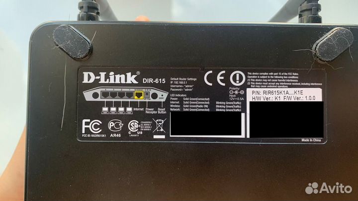 Wi-Fi роутер D-link DIR-615/K1