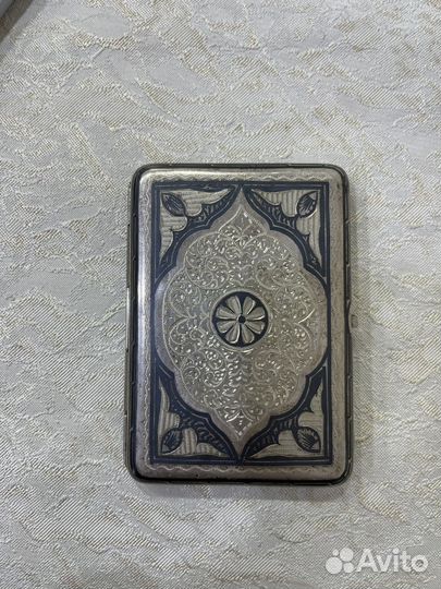 Портсигар серебряный кубачи
