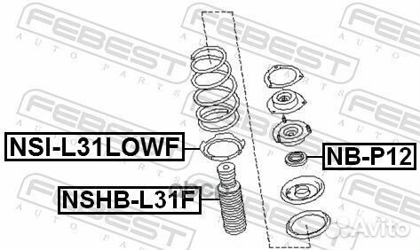 Проставка пружины нижняя nsij31lowf Febest