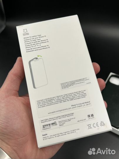 Оригианльный кожанный чехол на iPhone 13