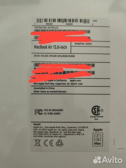 Ноутбук Apple Macbook Air M2 13.6 8/256