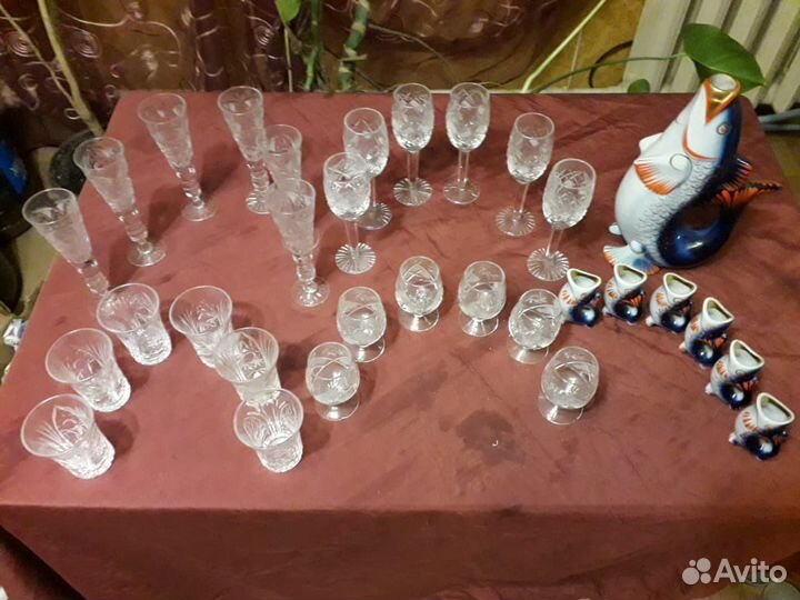 Фужеры рюмки стопки СССР хрусталь