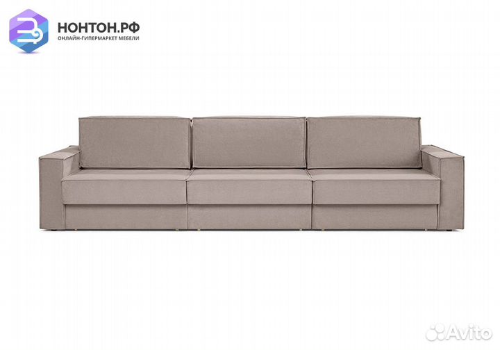 Диван еврокнижка трехместный Тревис бежевый