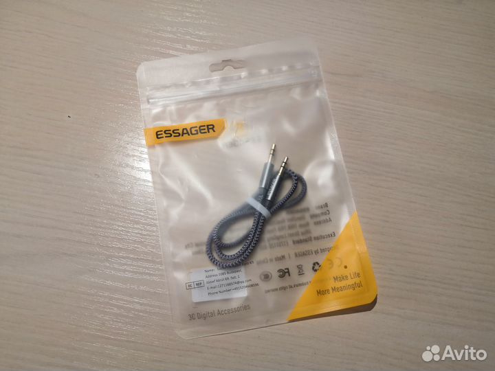 AUX кабель Jack 3.5 mm (m) / 0,5 m
