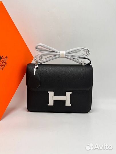 Сумка женская hermes базовая из натуральной кожи