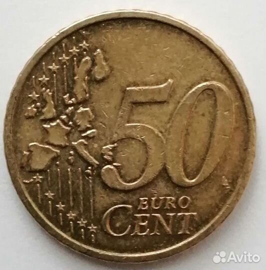 Монета 50 евроцент Австрия
