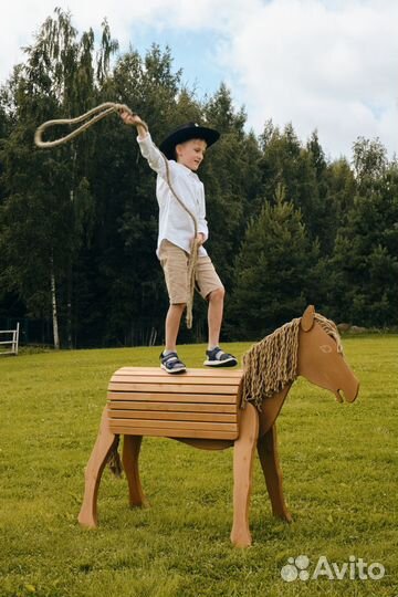 Игровая Фигура для улицы. Деревянная Лошадка