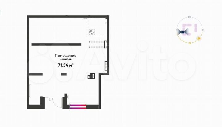 Свободного назначения, 71.54 м²