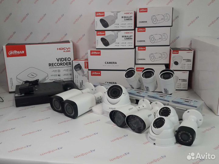 Видеонаблюдение 4Мп Dahua 11 камер варио