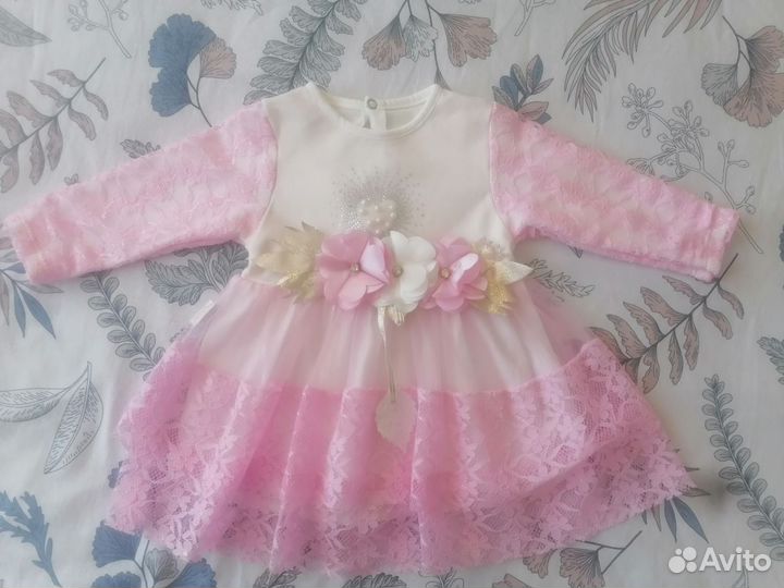 Пакет платьев на девочку 68,74,80