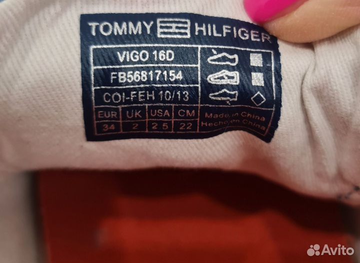 Tommy Hilfiger кеды детские