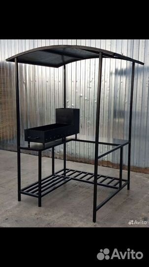 Мангал с крышей, беседка с мангалом