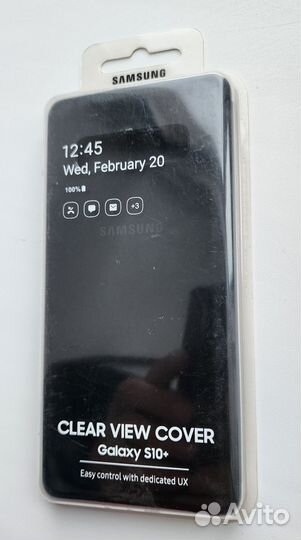 Чехол Samsung Clear View Cover S10 Plus оригинал