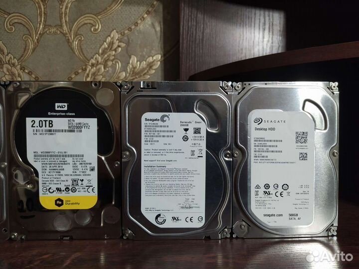 Жёсткие диски 6Tb 4Tb.3тTb 2Tb 1Tb. 500Gb 250G