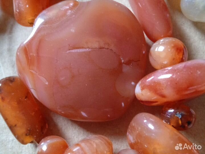 110 шт бусины индийский агат сердолик