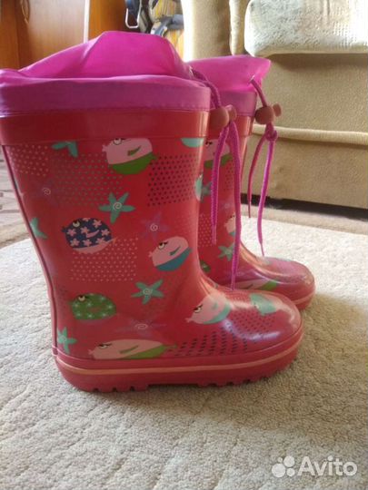 Резиновые сапожки для девочки