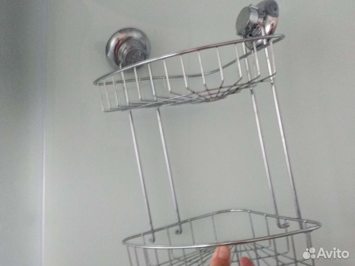 2-х ярусная угловая полочка в ванную Икеа