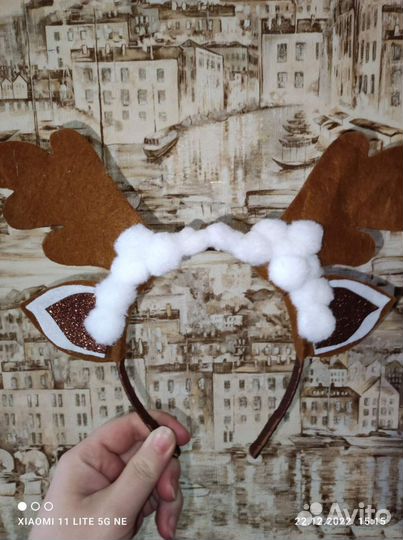 Изготовление новогодних ободков для детей