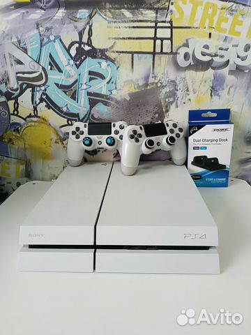 Ps4 500gb white + Fifa 2023 гарантия 28 дней