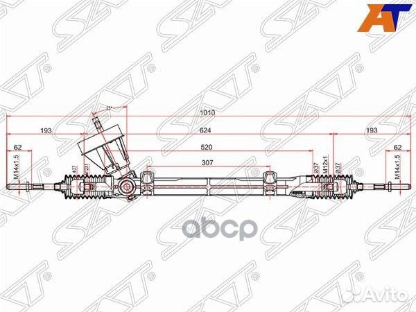 Рейка рулевая renault logan/lada largus 06- (бе