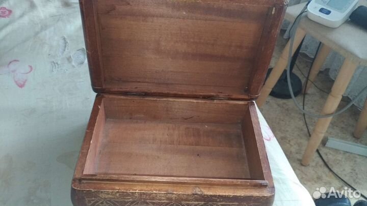 Шкатулка деревянная старинная