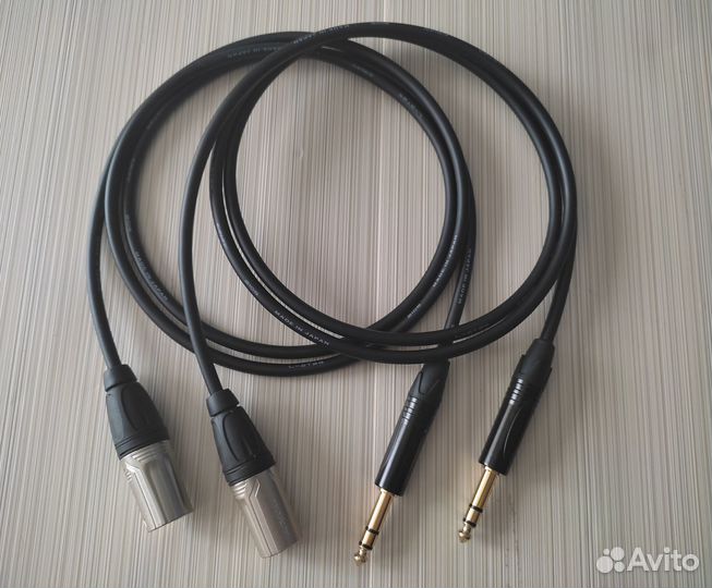 Балансные для студийных мониторов Canare Jack-XLR