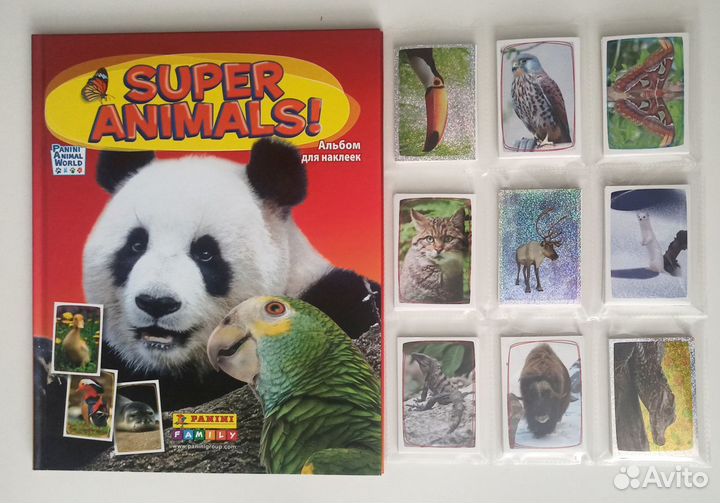 Panini Super Animals - Альбом и сет наклеек