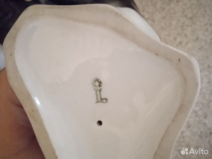 Сорока Фарфоровая статуэтка лихте,винтаж,германия