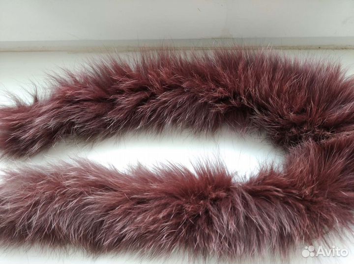 Воротник- опушка бордовый 70 см