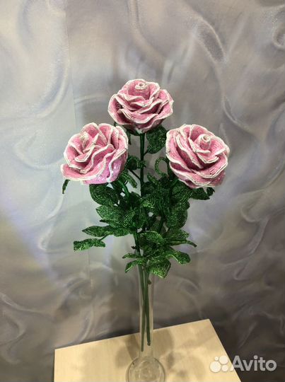 Розы из бисера