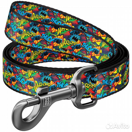 Поводок waudog Nylon, рисунокБэтмен Яркий (ширина