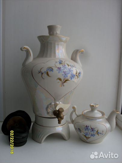 Самовар электрический фарфоровый