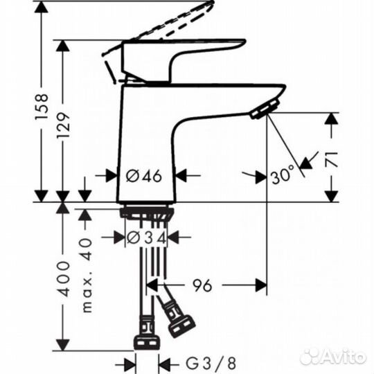 Смеситель для раковины Hansgrohe Talis E 80 717010