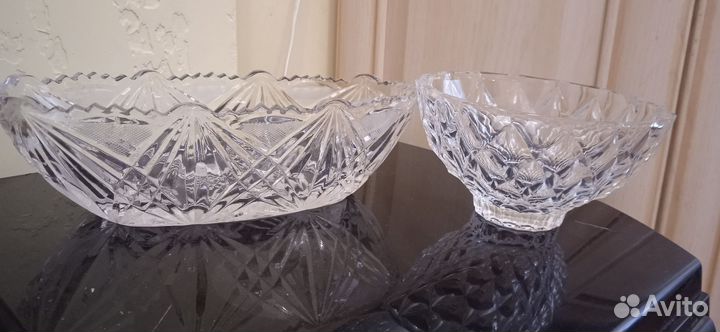 Хрустальная ваза 2шт
