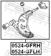 Рычаг передний левый 0524-gflh Febest