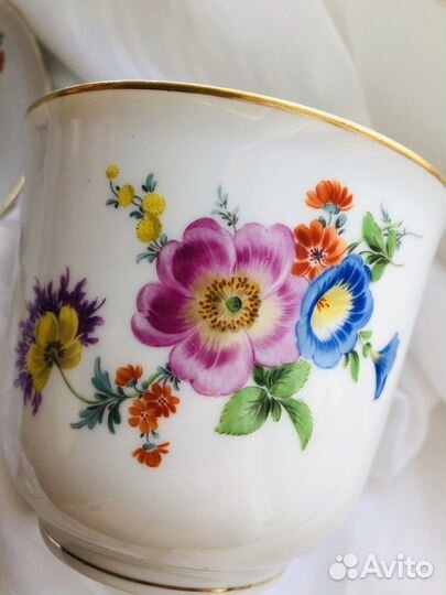 Чайная пара мейсенский букет