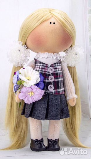 Кукла-тильда на 1 сентября, последний звонок