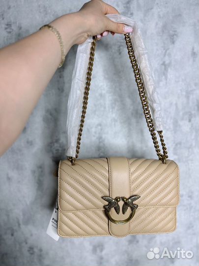 Сумка женская Pinko classic love BAG, бежевая