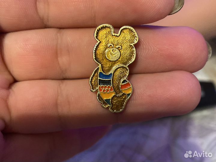 Значок олимпийский мишка