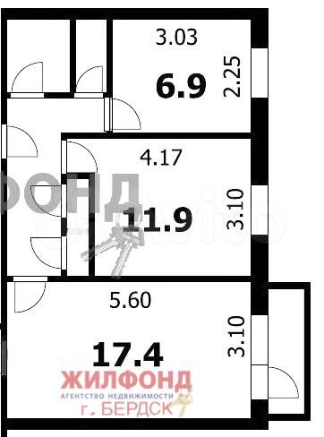 2-к. квартира, 50 м², 5/9 эт.