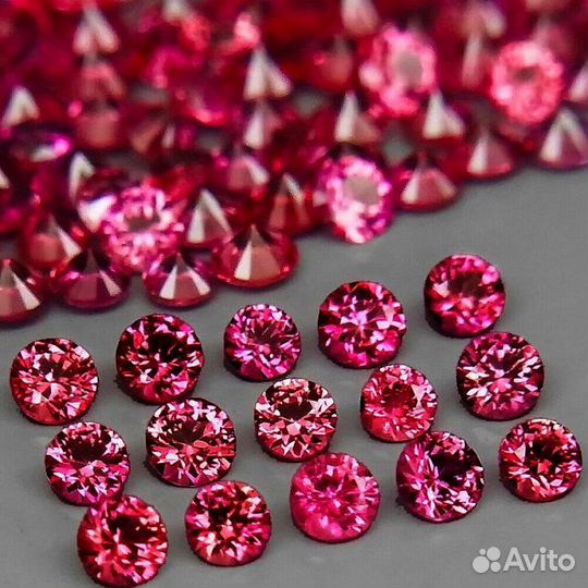 Рубин натуральный 0,90Ct 1,2мм 100шт VVS Мозамбик