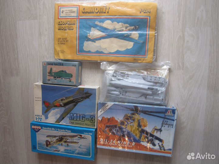 Продаются сборные модели самолетов 1/72, 1/48