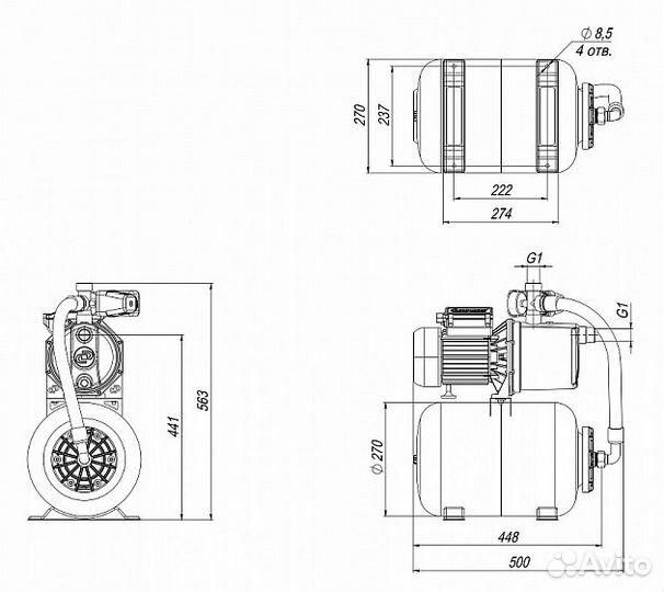 Насосная станция Джилекс джамбо 70/50 Н-24