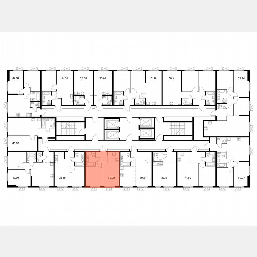 1-к. квартира, 36,2 м², 32/33 эт.