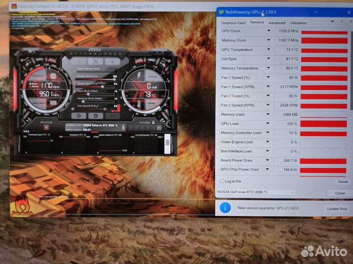 Видеокарта RTX 3080 Ti Gigabyte Gaming OC